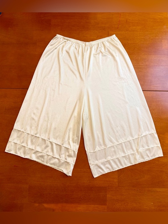 Vintage Other - Vintage 70s Wondermaid Ivory Nylon Pettipants Slip Shorts Bloomers Sz L